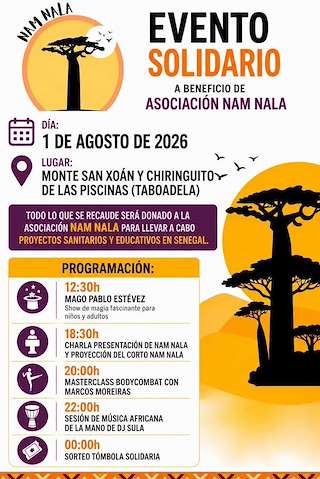 Fechas, información, programa, cartel, imágenes, mapa y ubicación de Evento Solidario en Apoio a Nam Nala (2026)  en  Taboadela