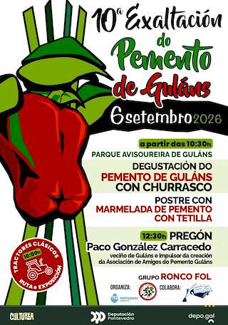 Fechas, información, programa, cartel, imágenes, mapa y ubicación de X Exaltación do Pemento de Guláns (2026) en Ponteareas