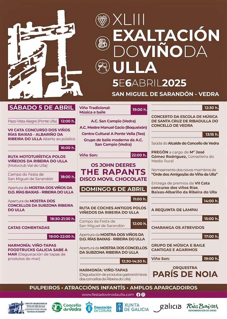 XLIII Exaltación do Viño da Ulla (2025) en Vedra