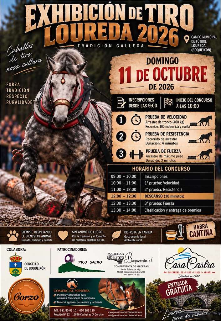 Exhibición de Tiro de Loureda (2026) en Boqueixón