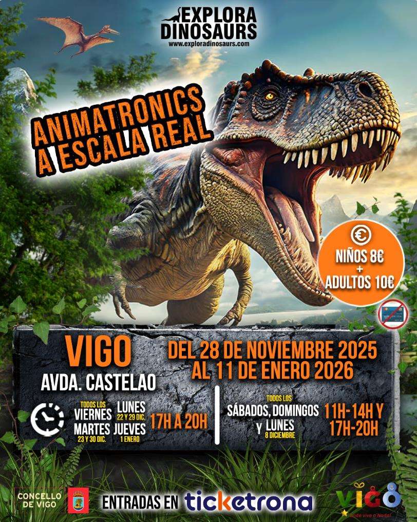 Explora Dinosaurs (2025-2026) en Vigo