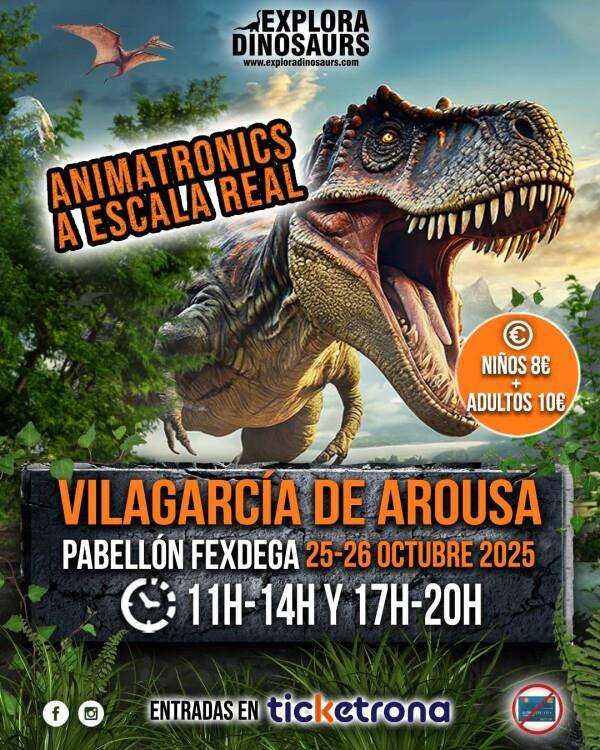 Explora Dinosaurs (2025) en Vilagarcía de Arousa
