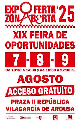 Fechas, información, programa, cartel, imágenes, mapa y ubicación de XIX Expoferta Zona Aberta  en  Vilagarcía de Arousa