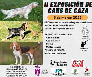 Fechas, información, programa, cartel, imágenes, mapa y ubicación de II Exposición Cans de Caza  en  Santa Comba