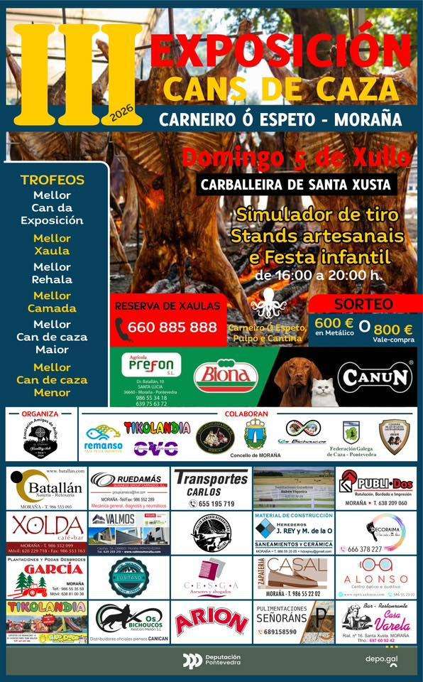 III Exposición de Cans de Caza (2026) en Moraña
