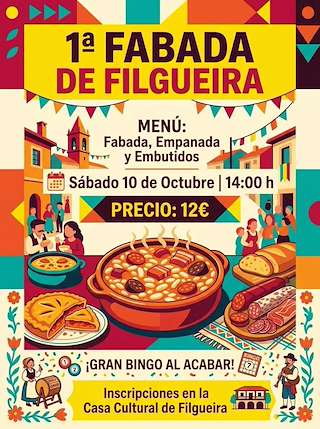Fechas, información, programa, cartel, imágenes, mapa y ubicación de I Fabada de Filgueira (2026)  en  Crecente