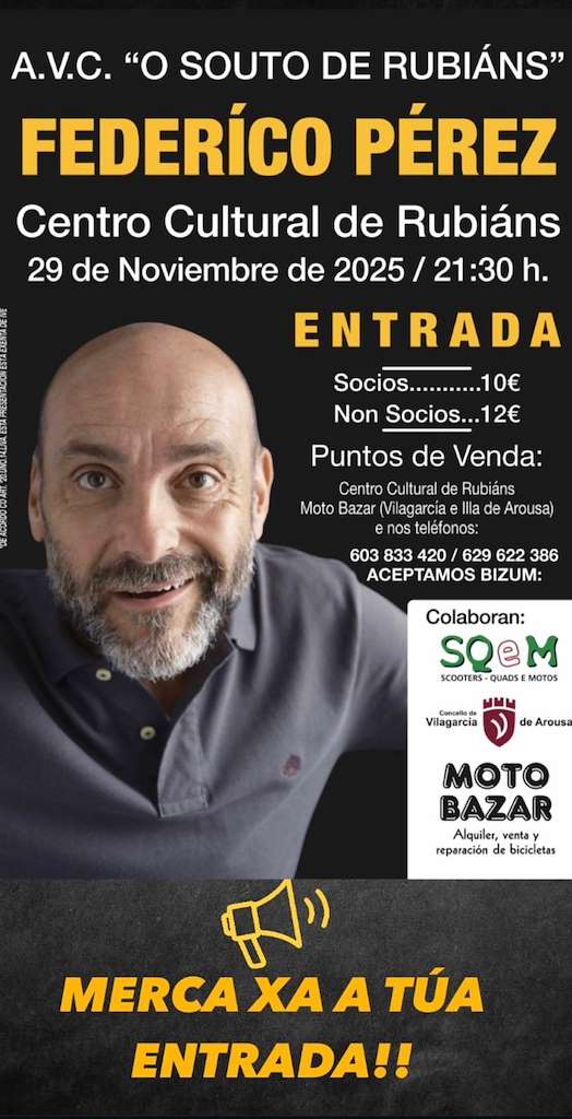 Federico Pérez en Rubiáns en Vilagarcía de Arousa