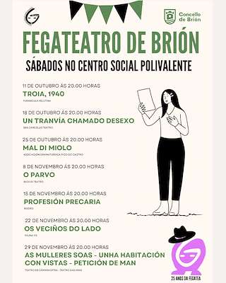 Fechas, información, programa, cartel, imágenes, mapa y ubicación de Fegateatro (2025)  en  Brión