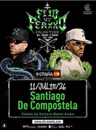 Fechas, información, programa, cartel, imágenes, mapa y ubicación de Feid Ferxxo (2026)  en  Santiago de Compostela