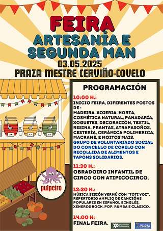 Feira de Artesanía e Segunda Man (2026) en Covelo