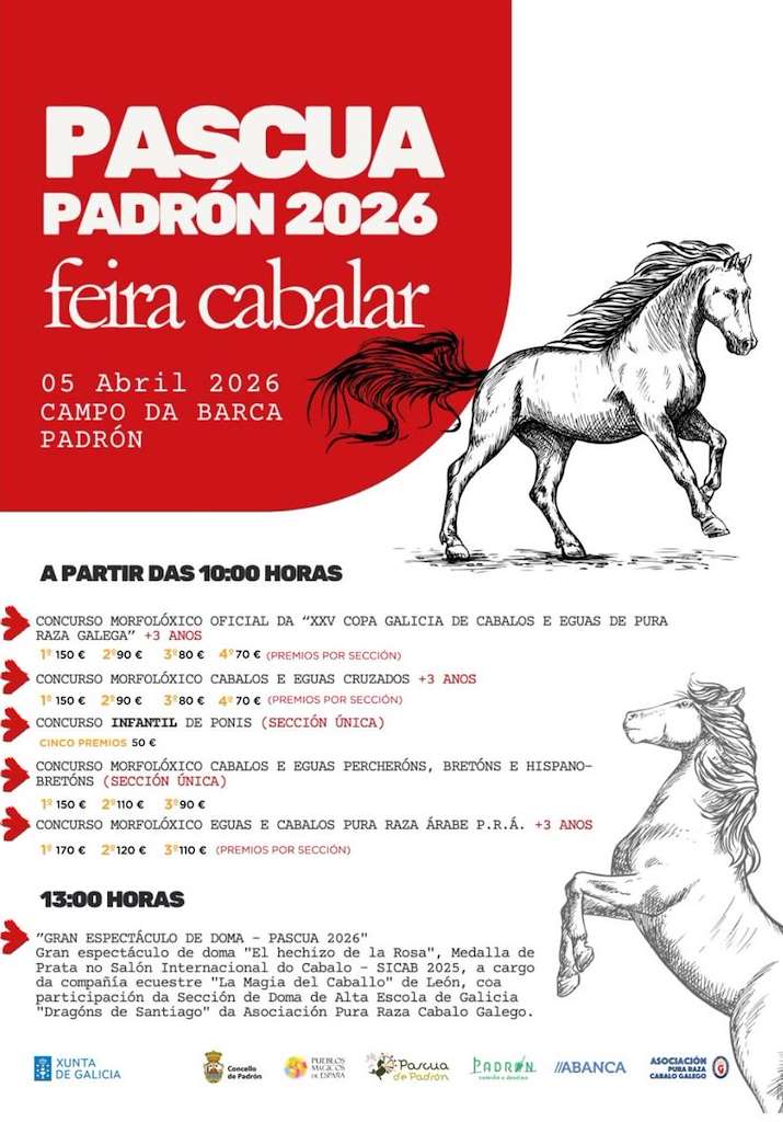 Feira Cabalar Campo da Barca (2026) en Padrón