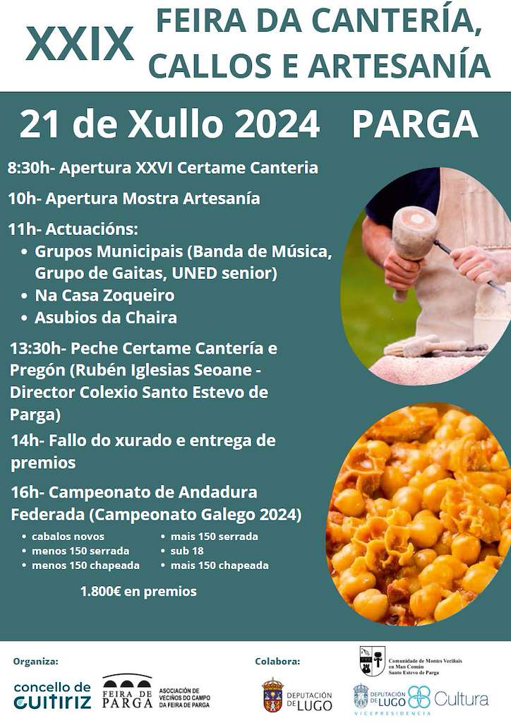 XXVIII Feira da Cantería, Callos e Artesanía de Parga en Guitiriz