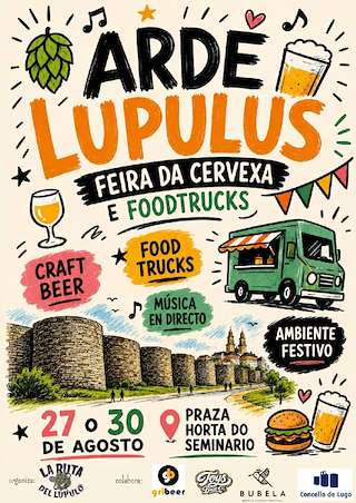 Fechas, información, programa, cartel, imágenes, mapa y ubicación de Feira da Cerveza Artesá - Arde Lupulus (2026)  en  Lugo
