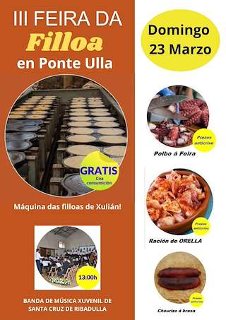 Fechas, información, programa, cartel, imágenes, mapa y ubicación de III Feira da Filloa de Ponte Ulla  en  Vedra