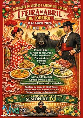 Fechas, información, programa, cartel, imágenes, mapa y ubicación de Feira de Abril de Lodeiro (2026)  en  Viveiro