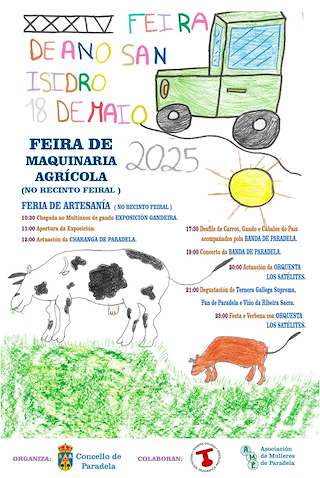 Fechas, información, programa, cartel, imágenes, mapa y ubicación de XXXIV Feira de Ano e Festa de San Isidro  en  Paradela