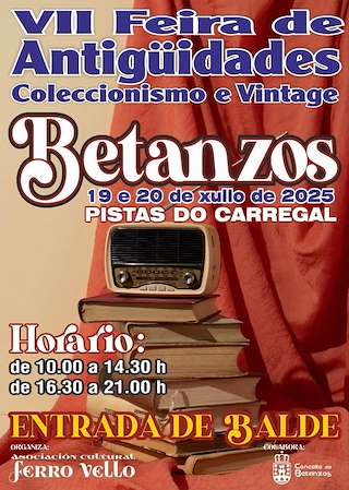 Fechas, información, programa, cartel, imágenes, mapa y ubicación de VII Feira de Antigüidades, Coleccionismo e Vintage  en  Betanzos