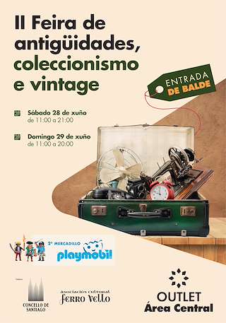 Fechas, información, programa, cartel, imágenes, mapa y ubicación de II Feira de Antigüidades e Coleccionismo - II Mercadillo Playmobil  en  Santiago de Compostela