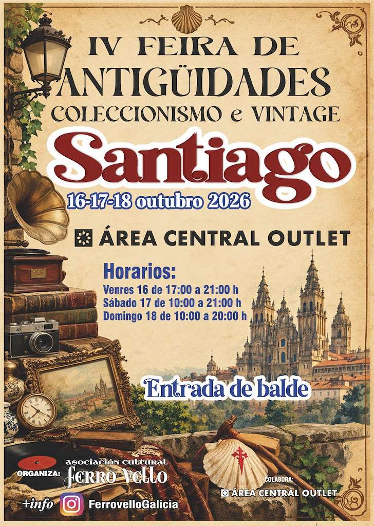 IV Feira de Antigüidades e Coleccionismo (2026) en Santiago de Compostela