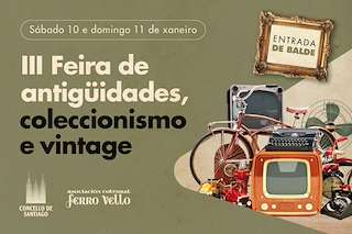 Fechas, información, programa, cartel, imágenes, mapa y ubicación de IV Feira de Antigüidades e Coleccionismo (2026)  en  Santiago de Compostela
