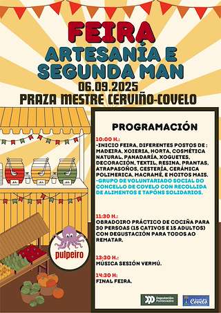 Fechas, información, programa, cartel, imágenes, mapa y ubicación de Feira de Artesanía  en  Covelo
