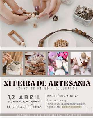 Fechas, información, programa, cartel, imágenes, mapa y ubicación de XI Feira de Artesanía de Celas de Peiro (2026)  en  Culleredo