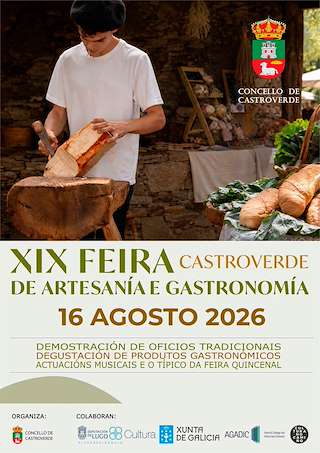 Fechas, información, programa, cartel, imágenes, mapa y ubicación de XIX Feira de Artesanía e Gastronomía (2026) en Castroverde