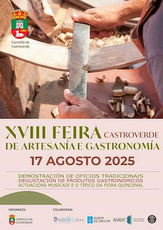 Fechas, información, programa, cartel, imágenes, mapa y ubicación de XVIII Feira de Artesanía e Gastronomía  en  Castroverde