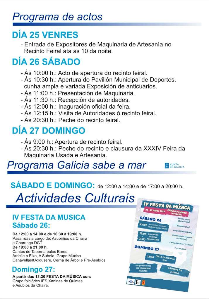 XXXIV Feira de Maquinaria Usada y Artesanía (2025) en Cospeito