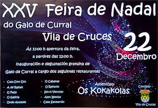 Fechas, información, programa, cartel, imágenes, mapa y ubicación de XXV Feira de Nadal Galo e Galiña de Curral (2025)  en  Vila de Cruces