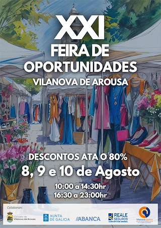 Fechas, información, programa, cartel, imágenes, mapa y ubicación de XXI Feira de Oportunidades  en  Vilanova de Arousa