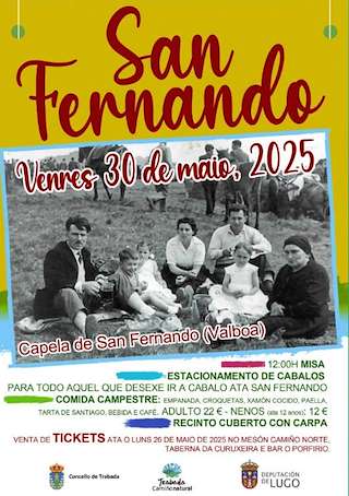 Fechas, información, programa, cartel, imágenes, mapa y ubicación de Feira de San Fernando   en  Trabada