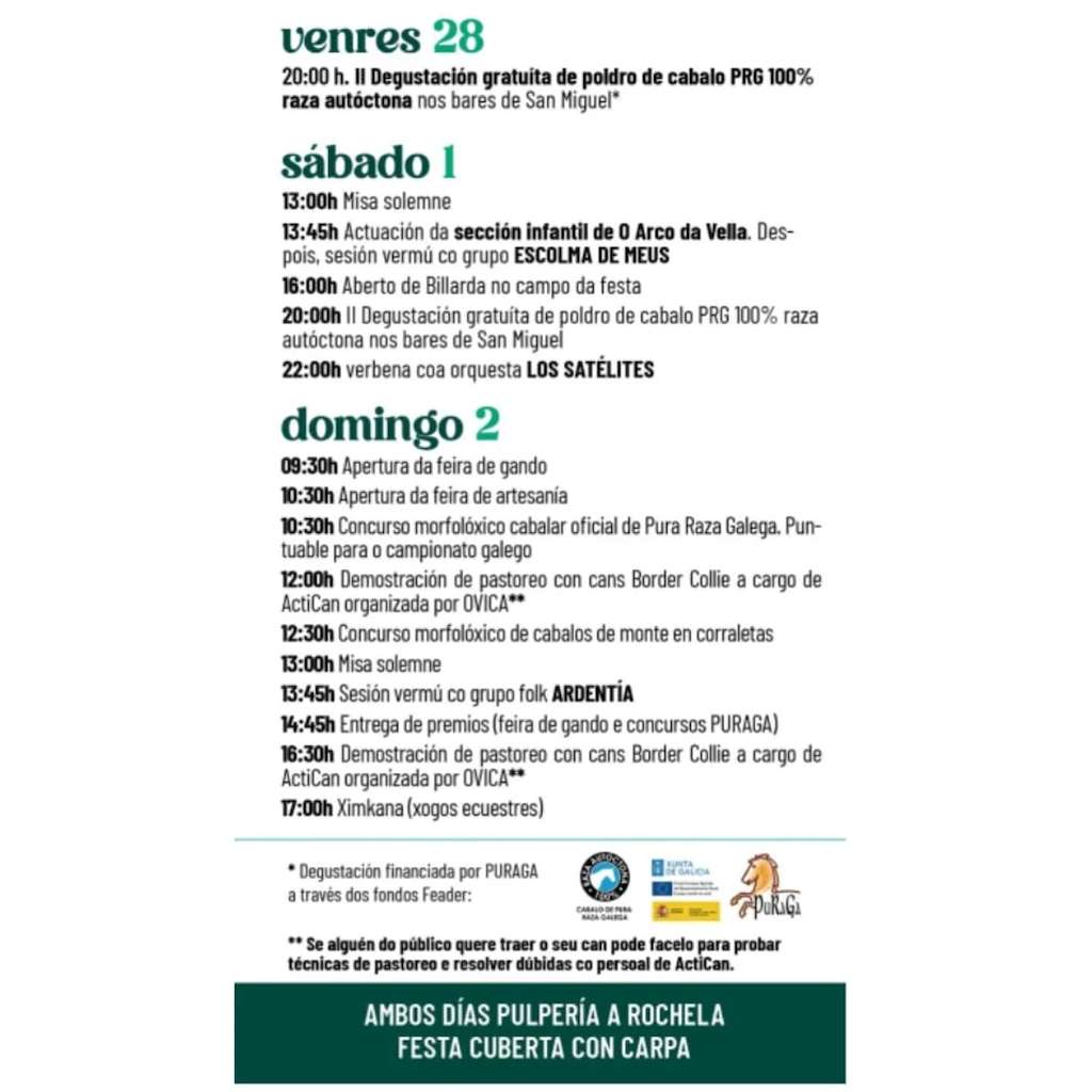 Feira de San Rosendo de San Miguel de Reinante en Barreiros