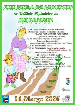 Fechas, información, programa, cartel, imágenes, mapa y ubicación de XIII Feira de Sementes (2026)  en  Betanzos