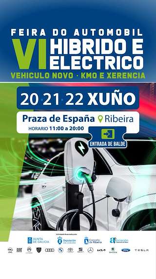 Fechas, información, programa, cartel, imágenes, mapa y ubicación de VI Feira do Automóbil Híbrido & Eléctrico  en  Ribeira