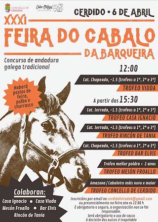 Fechas, información, programa, cartel, imágenes, mapa y ubicación de XXXI Feira do Cabalo de A Barqueira  en  Cerdido