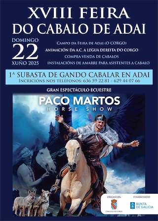 Fechas, información, programa, cartel, imágenes, mapa y ubicación de XXVIII Feira do Cabalo de Adai  en  O Corgo