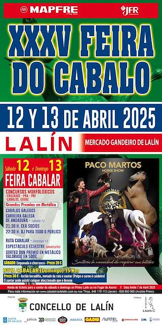 Fechas, información, programa, cartel, imágenes, mapa y ubicación de XXXV Feira do Cabalo  en  Lalín