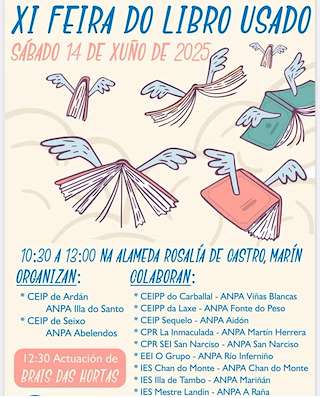 Fechas, información, programa, cartel, imágenes, mapa y ubicación de XI Feira do Libro Usado  en  Marín