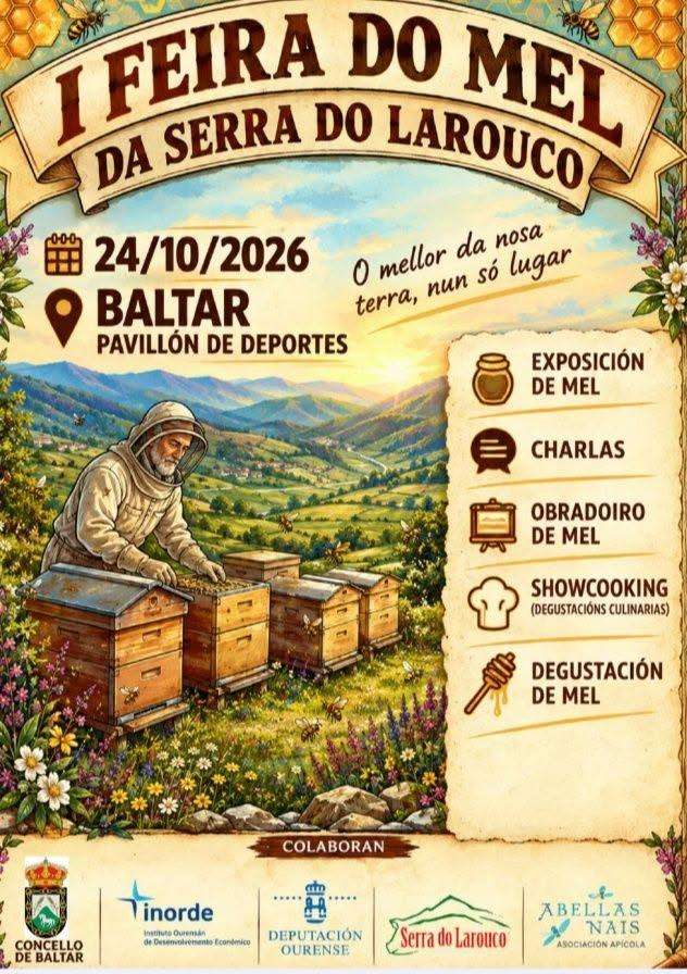 I Feira do Mel da Serra do Larouco (2026) en Baltar