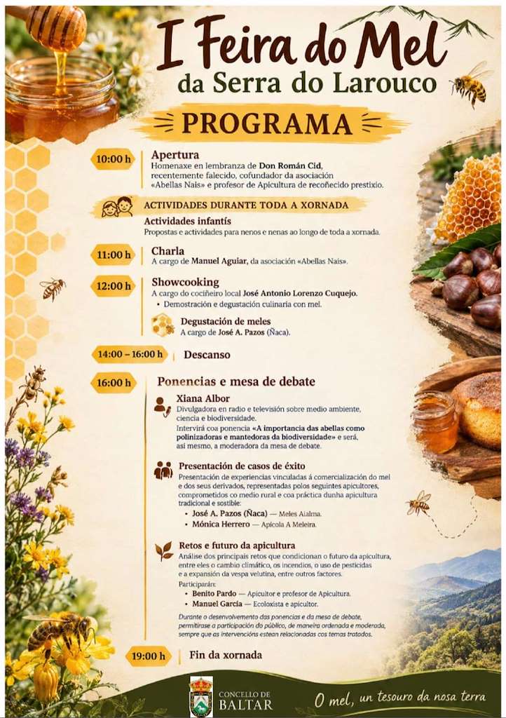 I Feira do Mel da Serra do Larouco (2026) en Baltar