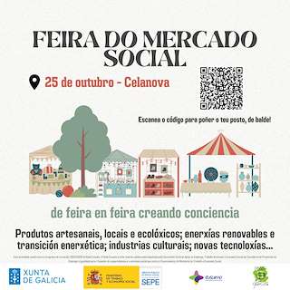 Fechas, información, programa, cartel, imágenes, mapa y ubicación de Feira do Mercado Social (2025)  en  Celanova