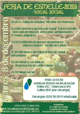 Fechas, información, programa, cartel, imágenes, mapa y ubicación de Feira do Nadal de Esmelle  en  Ferrol