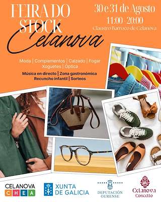 Fechas, información, programa, cartel, imágenes, mapa y ubicación de Feira do Stock  en  Celanova