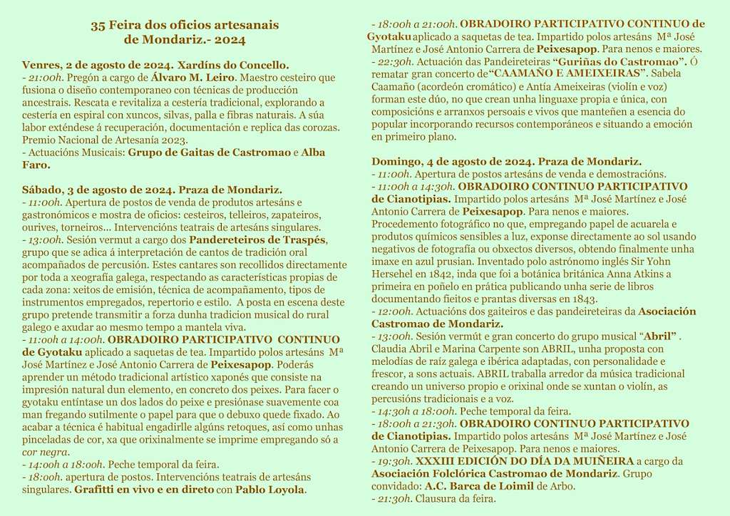 XXXV Feira dos Oficios Artesáns en Mondariz