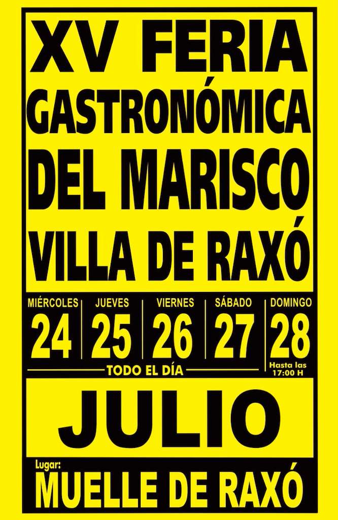 XV Feira Gastronómica do Marisco de Raxó en Poio