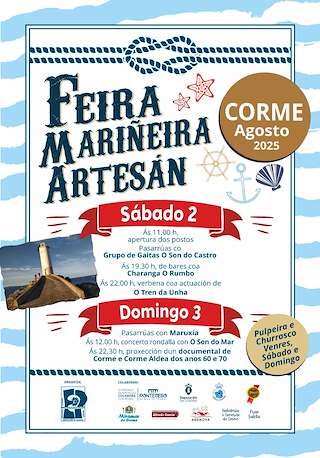 Fechas, información, programa, cartel, imágenes, mapa y ubicación de Feira Mariñeira Artesá de Corme  en  Ponteceso