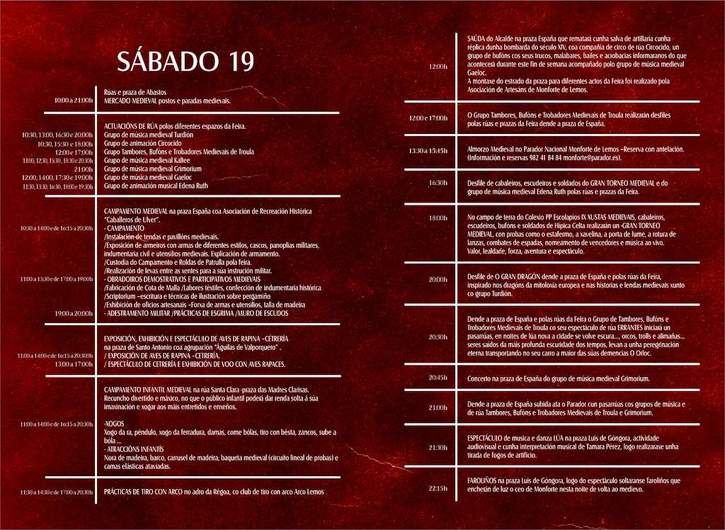 XXI Feira Medieval (2025) en Monforte de Lemos