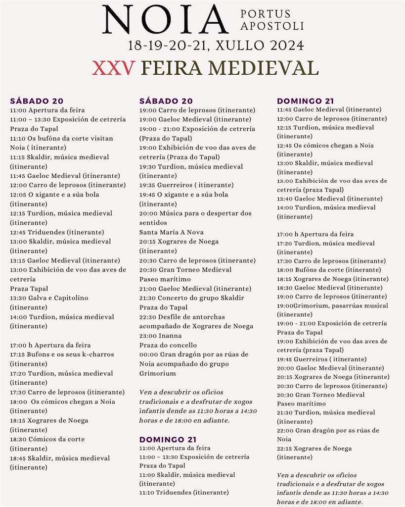 XXV Feira Medieval en Noia