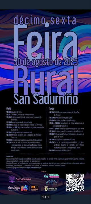 Fechas, información, programa, cartel, imágenes, mapa y ubicación de XVI Feira Rural   en  San Sadurniño